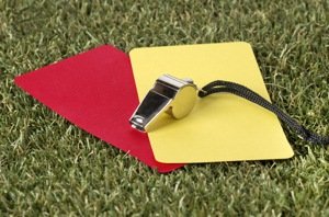 Soccer yellow and Red Cards
